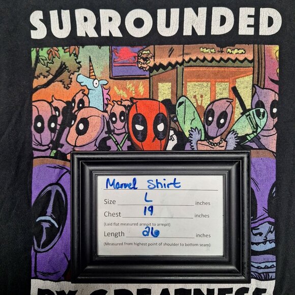 Marvel Deadpool Surrounded By Greatness‎ Graphic T-Shirt Youth L - Picture 4 of 4